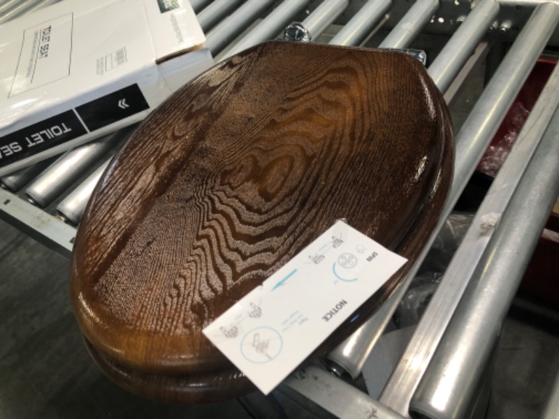 Photo 1 of Angel Shield Wood Toilet Seat Veneer Natural with Quiet Close
