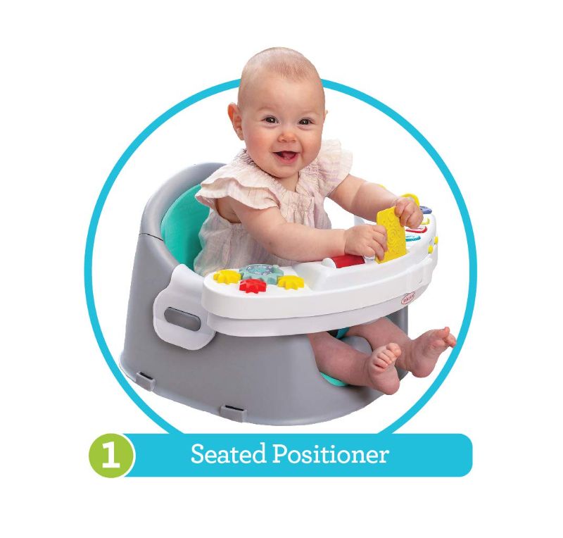 Photo 1 of Infantino Music & Lights 3-in-1 Discovery Seat and Booster - Convertible, Infant Activity and Feeding Seat with Electronic Piano for Sensory Exploration, for Babies and Toddlers, Teal
