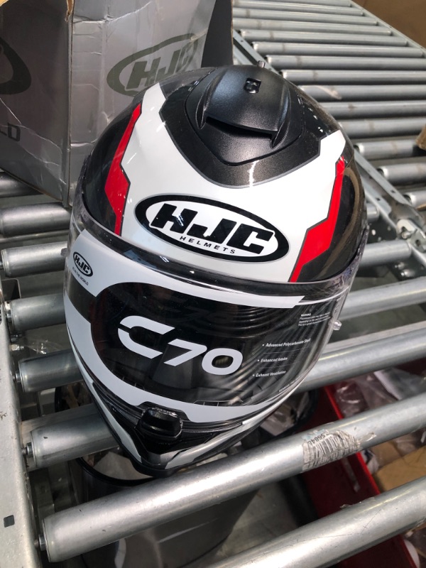 Photo 3 of HJC C70 Silon Helmet (Large) (Black/Grey/White/RED)