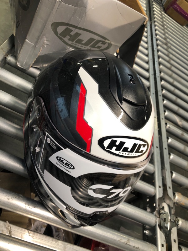 Photo 4 of HJC C70 Silon Helmet (Large) (Black/Grey/White/RED)