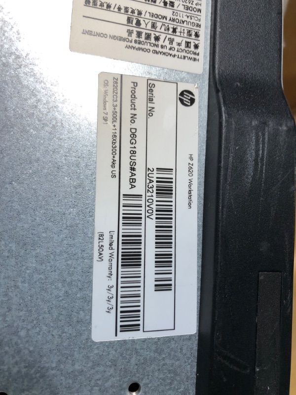 Photo 1 of HP Z620 Workstation 2X Intel Xeon E5-2670 2.6GHz 16-Cores Total 96GB RAM No Hard Drive NVIDIA Quadro 600 No OS (Renewed)
