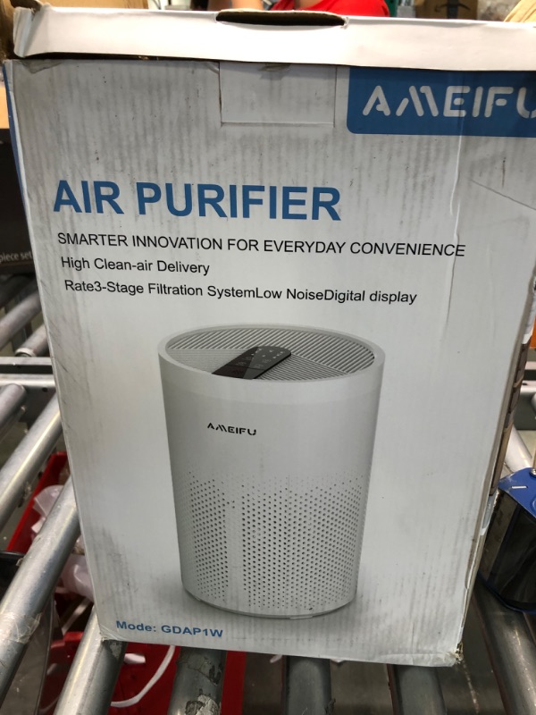Photo 1 of Air Purifiers for Home Large Room up to 1350ft², AMEIFU Upgrade Large Size H13 Hepa Bedroom Air Purifier for Wildfire,Pets Dander with 3 Fan Speeds, Filter Replacement Reminder, Aromatherapy Function White