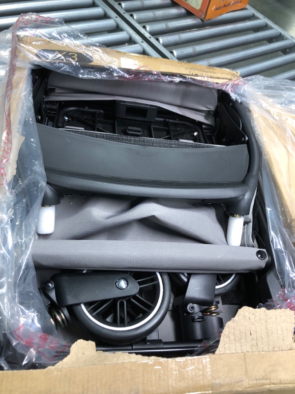Photo 1 of Lightweight Travel Stroller - Compact Travel Stroller for Airplane, One-Hand Folding Baby Stroller, Toddler Stroller w/Adjustable Backrest/Footrest/T-Shaped Bumper(Gray)