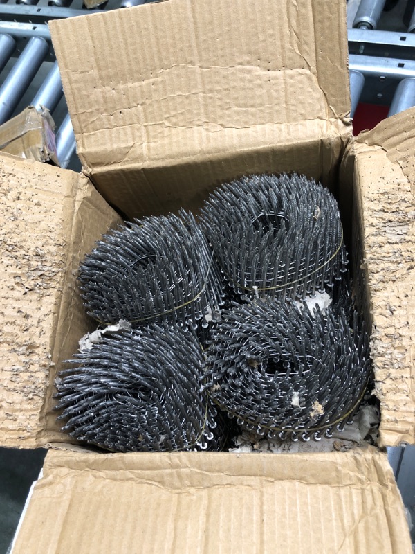 Photo 2 of 3600 Count 2-1/2 Inch x .090-Inch Ring Shank 304 Stainless Steel Siding Nails 15-Degree Collated Wire Coil Siding Nails for Cement Board Siding or Fencing Applications