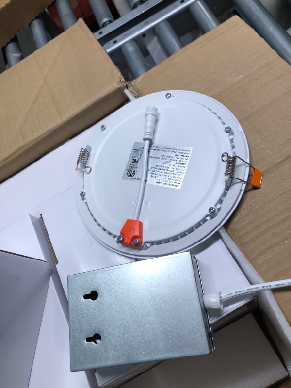 Photo 3 of Amico 6 Inch 5CCT Ultra-Thin LED Recessed Ceiling Light with Junction Box, 2700K/3000K/3500K/4000K/5000K Selectable, 1050LM Brightness, Dimmable Canless Wafer Downlight, 12W Eqv 110W-ETL&FCC
