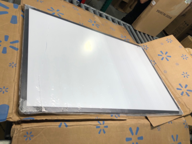 Photo 2 of VIZ-PRO Magnetic Dry Erase White Board, 36 X 24 Inches, Black Aluminium Frame Black 36 X 24 Inches