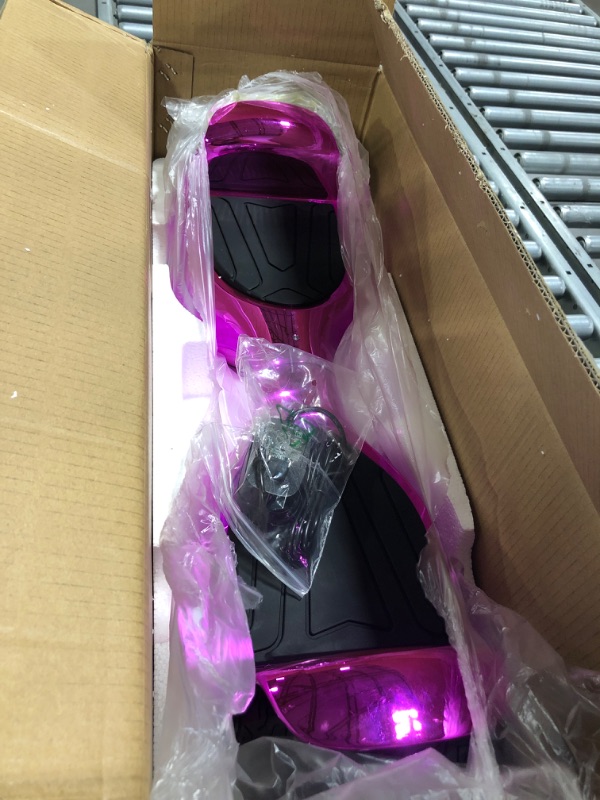 Photo 3 of Hoverboard for Kids Ages 6-12 by Rawrr Lite, Self-Balancing Scooter with Infinite LED Light and Build-in Speaker, Black Tires, Enhanced Safety - Purple Purple w/ Infinity Wheel