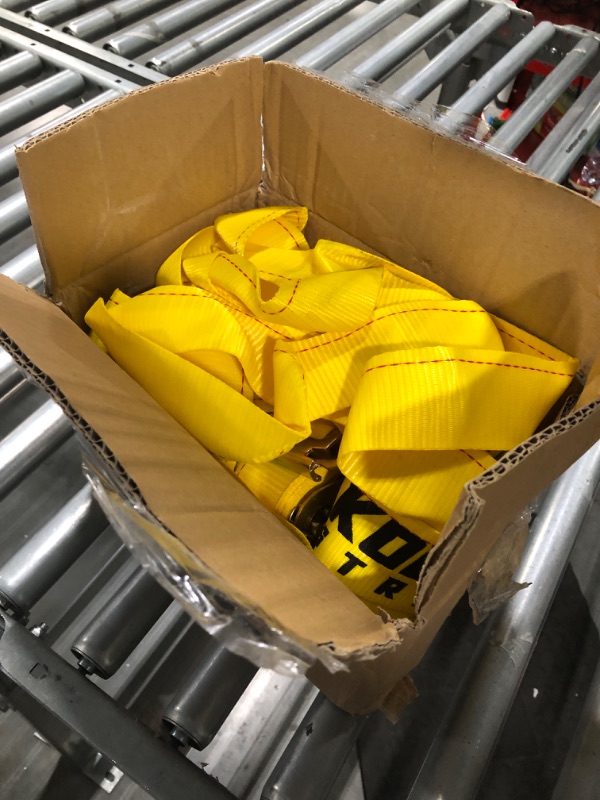 Photo 1 of E Track Straps 2" x 16' Logistic Cargo Ratchet Straps, Trailer E Track Accessories , etrack Straps for Enclosed Trailer & Van by KODIAK STRAPS (6 Pack)