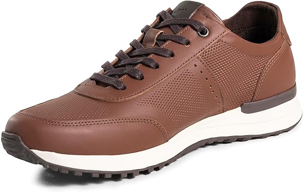 Photo 1 of VELEZ Leather Sneakers for Men - Business Casual Dress Shoes - Lace-Up Fashion Tennis
