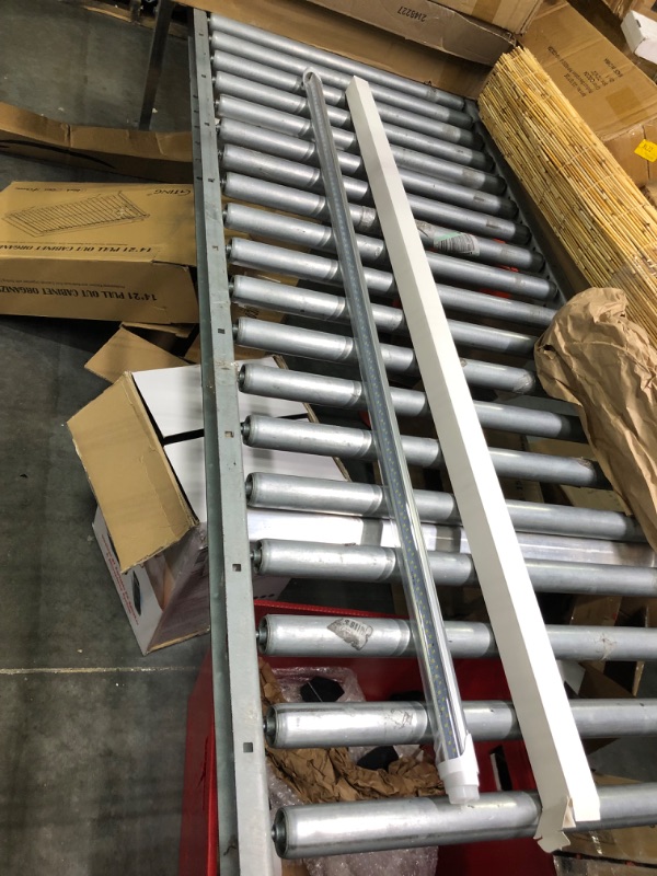 Photo 1 of ESLED T8 T10 T12 LED 4FT Type B Light Bulbs, 24W 3000LM, 6000K-6500K Daylight White, 4 Foot LED Fluorescent Tube Replacement, Super Bright, Dual Ended Power, Remove Ballast, Clear Cover