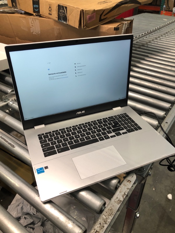 Photo 1 of ASUS - 17.3'' Chromebook - Intel Celeron N4500 - 4GB Memory - 64GB eMMC - Transparent Silver (CBX170C)