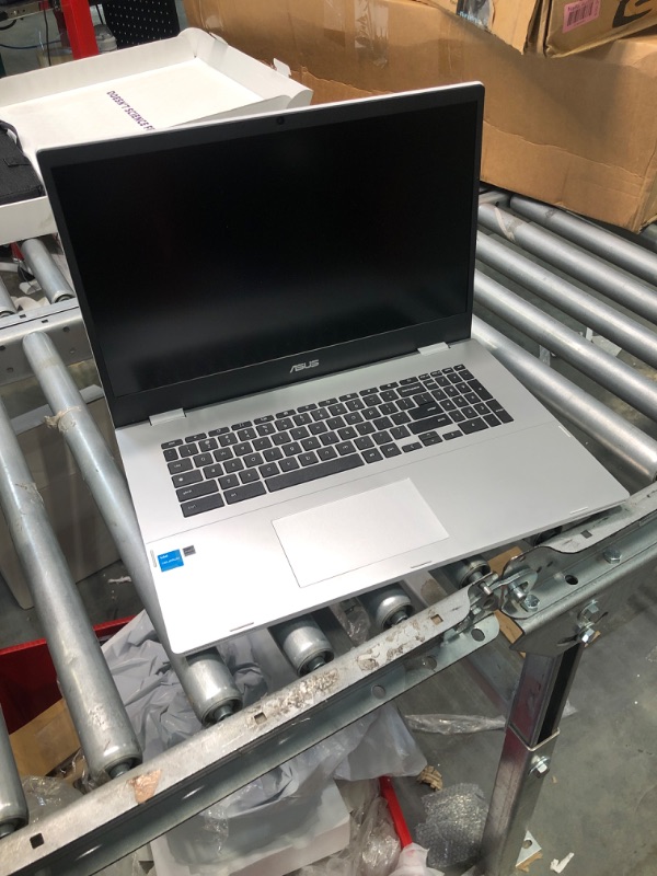 Photo 1 of ASUS - 17.3'' Chromebook - Intel Celeron N4500 - 4GB Memory - 64GB eMMC - Transparent Silver (CBX170C)