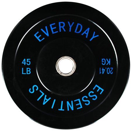 Photo 1 of BalanceFrom Olympic Bumper Plate Weight Plate with Steel Hub Black 45 Lbs Single
