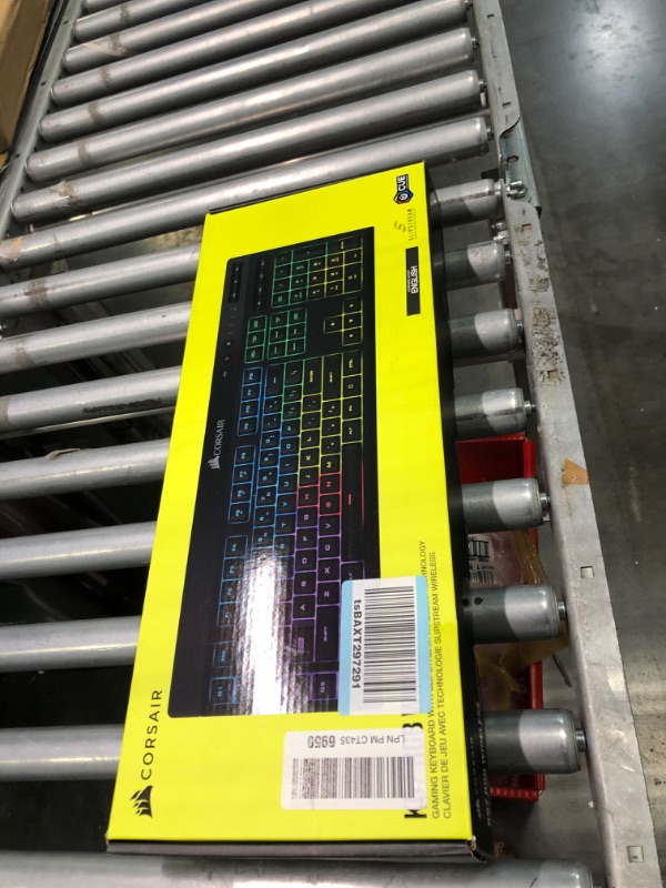 Photo 1 of CORSAIR K57 RGB Wireless Gaming Keyboard, Black & MM800 Polaris RGB Mouse Pad - 15 RGB LED Zones - USB Pass Through - High-Performance Mouse Pad Optimized for Gaming Sensors, Black