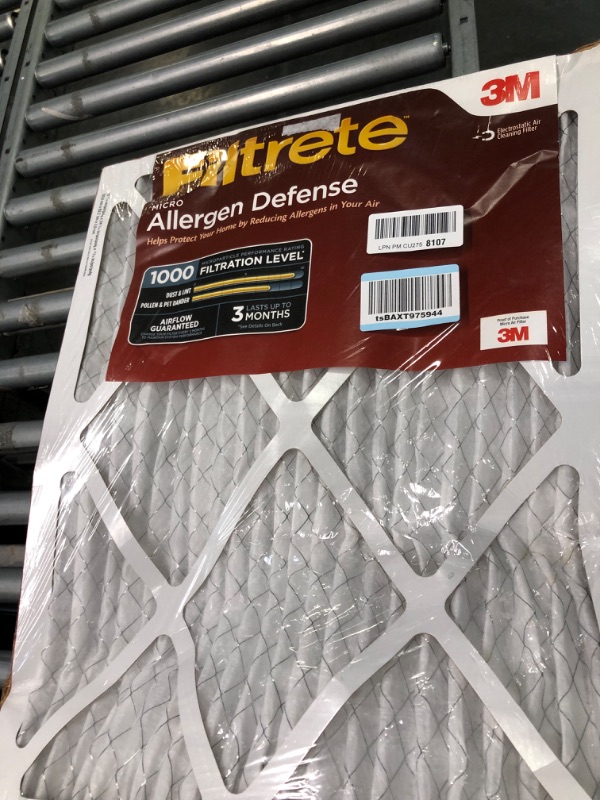 Photo 2 of 3M Filtrete Allergen Defense Filter AD03-2PK-6E-NA, MPR 1000, 20 in x