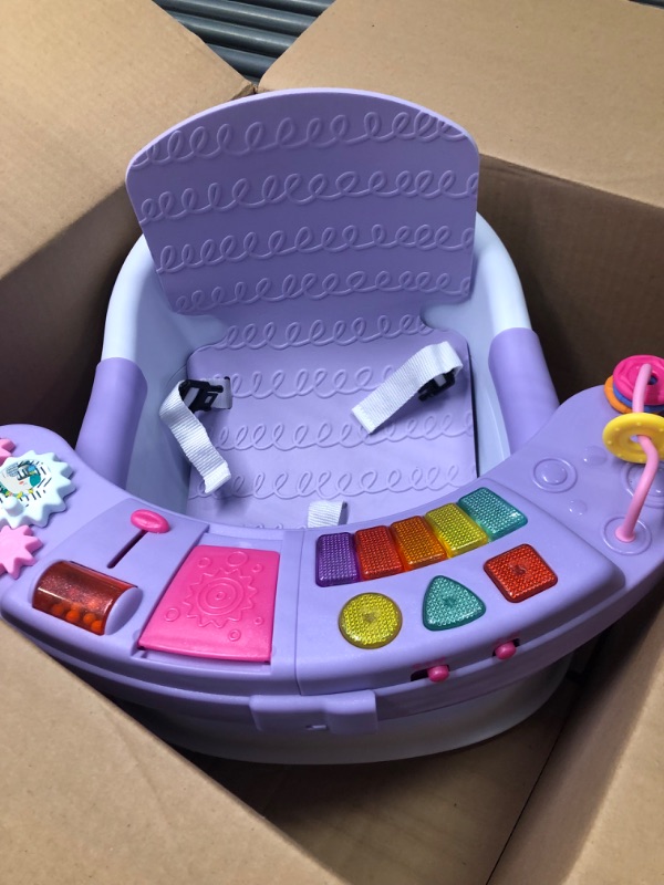 Photo 3 of Infantino Music & Lights 3-in-1 Discovery Seat and Booster - Convertible Infant Activity and Feeding Seat with Electronic Piano for Sensory Exploration, for Babies and Toddlers, Lavender