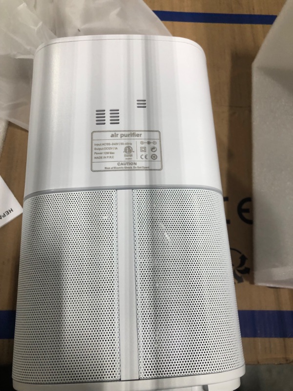 Photo 3 of Cwxwei Air Purifiers for Bedroom Home,Max Up to 825 sq ft,True H13 HEPA Filter,For Pet Dander,Smoke,Odor,Dust,Allergens,Mold,Wildfire Particles.24dB Quiet Air Purifier,Desktop Air Cleaners,SY910 White1