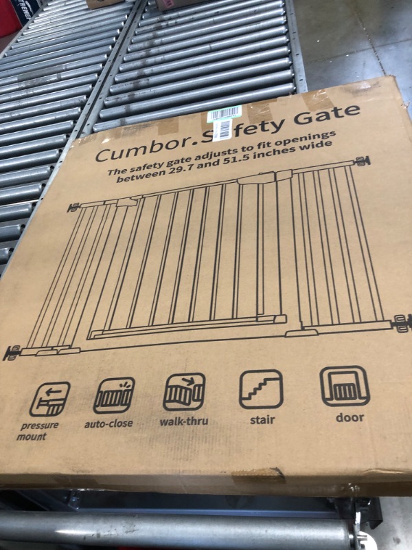 Photo 1 of Cumbor 51.6" Baby Gates Extra Wide for Stairs and Doorways