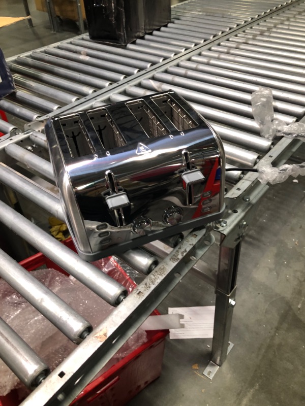 Photo 1 of BELLA 4 Slice Toaster with Auto Shut Off - Extra Wide Slots and Removable Drop-Down Crumb Tray with Cancel and Reheat Function - For Texas Toast, Large Bread & Bagel, Stainless Steel

