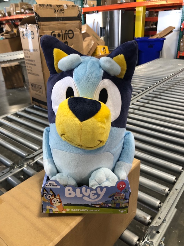 Photo 3 of Bluey 18" Stuffed Animal - Playtime & Naptime Companion, Jumbo Size, Soft Deluxe Materials - Huggable Cuddles Best Friend (13010) Bluey Jumbo Plush Plush