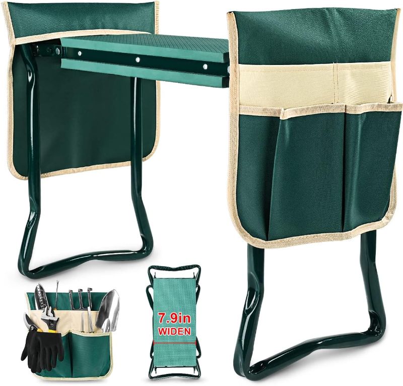 Photo 1 of LAIKOU Garden Kneeler and Seat Bench with 2 Free Tool Pouch 1 Gloves Protects