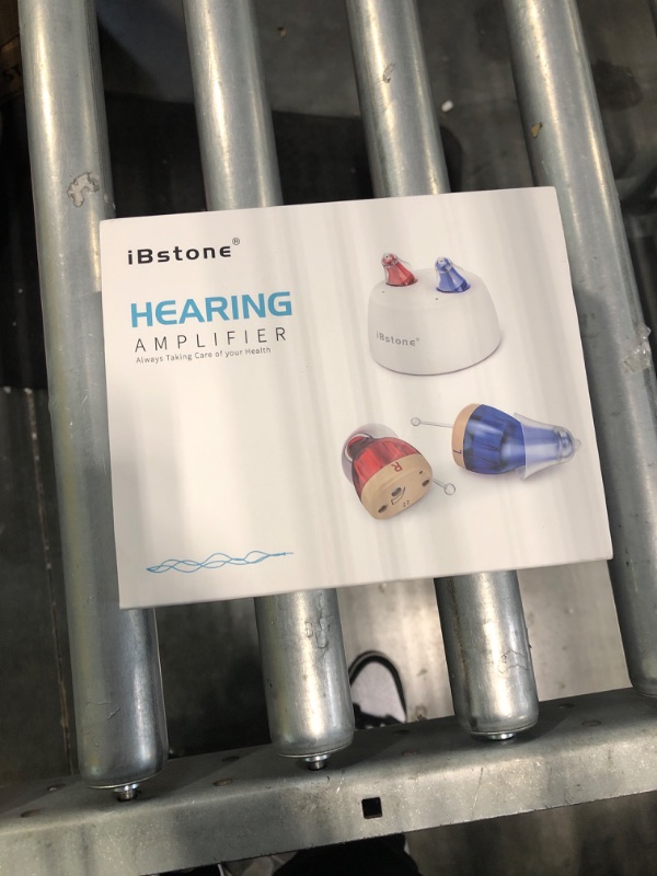 Photo 2 of iBstone Rechargeable Hearing Amplifier to Aid Adults Seniors Hearing, Completely-in-Canal (CIC) Mini Digital Hearing Devices for Seniors & Adults, Blue & Red, Pair, K17