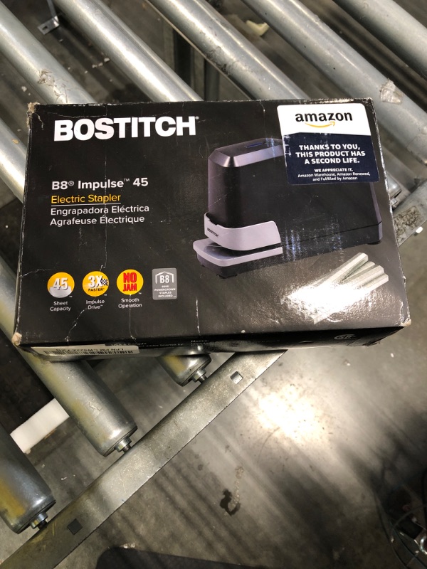 Photo 2 of Bostitch B8evalue B8 Impulse 45 Electric Stapler, 45-Sheet Capacity, Black