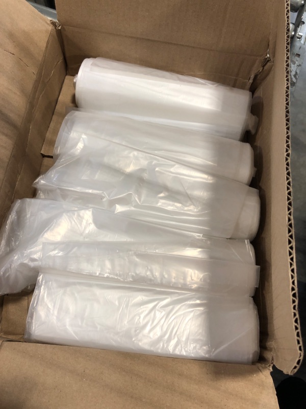 Photo 1 of 33 Gallon Clear Trash Bags - 33 inch x 39 inch - 1.5 MIL (eq) - CSR Series & Ultrasac - 792763 UltraSac 33 Gallon Trash Bags - (Huge 100 Pack/w Ties) Clear 20 Count (Pack of 5) 1.5 MIL (eq) Trash Bags+ Waste BagUL 33 GAL