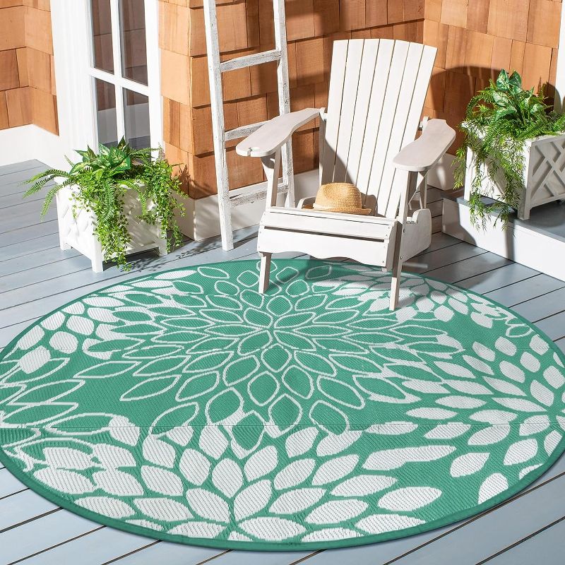 Photo 1 of 
Wonnitar Round 6 ft Outdoor Rug,Waterproof Plastic Straw Rug,Tropical Large Circle Patio Floor Mat,Indoor Outdoor Portable Patio Clearance Carpet for Deck...