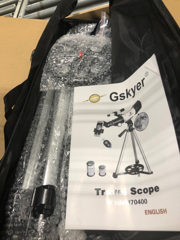 Photo 4 of Gskyer Telescope, 70mm Aperture 400mm AZ Mount Astronomical Refracting Telescope for Kids Beginners - Travel Telescope with Carry Bag, Phone Adapter and Wireless Remote