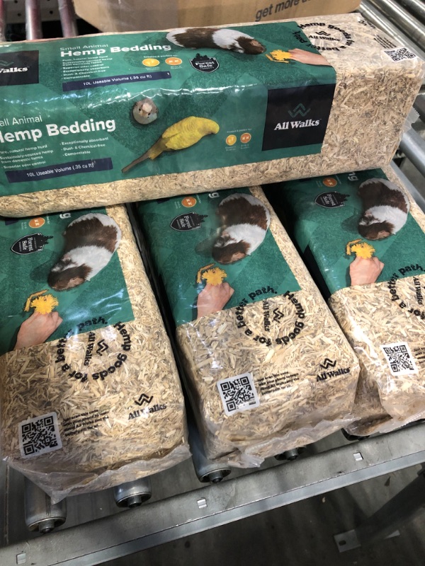 Photo 3 of All Walks Animal Bedding - Sustainably Sourced & Biodegradable Pet Bedding Made of 100% Natural Hemp Fiber - Superior Odor Control, Pesticide & Chemical Free - American Farms (40L)