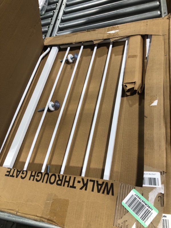 Photo 1 of Fairy Baby Small Narrow Baby Gate for Doorways Stairs Hallway 24-27 Inch Wide, Pressure Mounted Walk Through Gates, Indoor Safety Child Gates for Kids or Pets 25-27 Inch (Pack of 1)