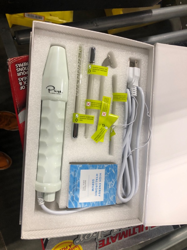 Photo 1 of NuDerma Portable Handheld High Frequency Skin Therapy Wand Machine w/Neon – Anti-Aging - Skin Tightening - Wrinkle Reducing - Dark Circles – Blemish Control - Hair & Scalp Stimulator