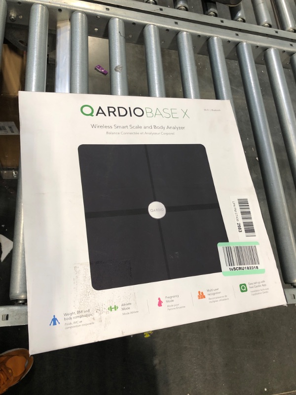 Photo 1 of QardioBase X Smart WiFi Scale and Full Body Composition 12 Fitness Indicators Analyzer. App-Enabled for iOS, Android, iPad, Apple Health. Athlete, Pregnancy and Multi-User Modes. Black