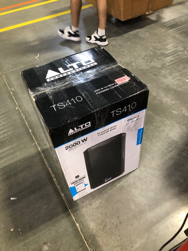 Photo 1 of Alto Professional TS410 - 2000W 10" Powered PA Speaker with 3 Channel Mixer, Bluetooth Streaming, Wireless Loudspeaker linking, DSP and Alto App New Model with Bluetooth 10" woofer