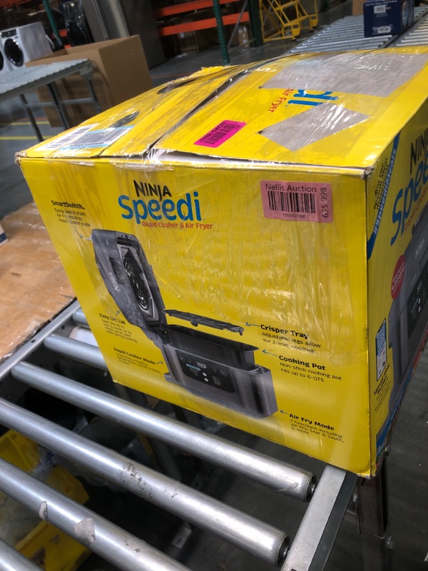 Photo 1 of Ninja SF301 Speedi Rapid Cooker & Air Fryer, 6-Quart Capacity, 12-in-1 Functions to Steam, Bake, Roast, Sear, Sauté, Slow Cook, Sous Vide & More, 15-Minute Speedi Meals All In One Pot, Sea Salt Gray