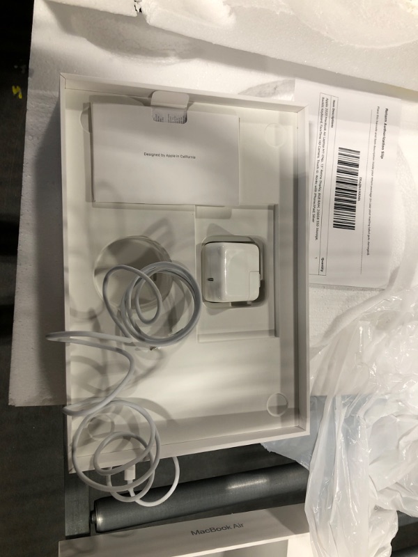 Photo 1 of Apple 2020 MacBook Air Laptop M1 Chip, 13" Retina Display, 8GB RAM, 256GB SSD Storage, Backlit Keyboard, FaceTime HD Camera, Touch ID. Works with iPhone/iPad; Silver 256GB Silver