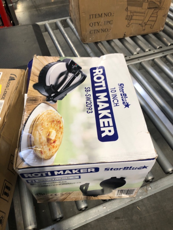 Photo 1 of 10inch Roti Maker by StarBlue with FREE Roti Warmer - The automatic Stainless Steel Non-Stick Electric machine to make Indian style Chapati, Tortilla, Roti AC 110V 50/60Hz 1200W