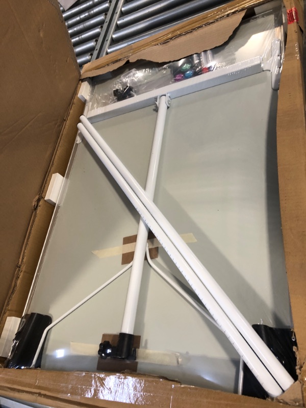 Photo 1 of Easel Whiteboard - Magnetic Portable Dry Erase 36 x 24 Tripod Height Adjustable, 3' x 2' Flipchart Easel Stand White Board for Office or Teaching at Home & Classroom *Silver 36x24
