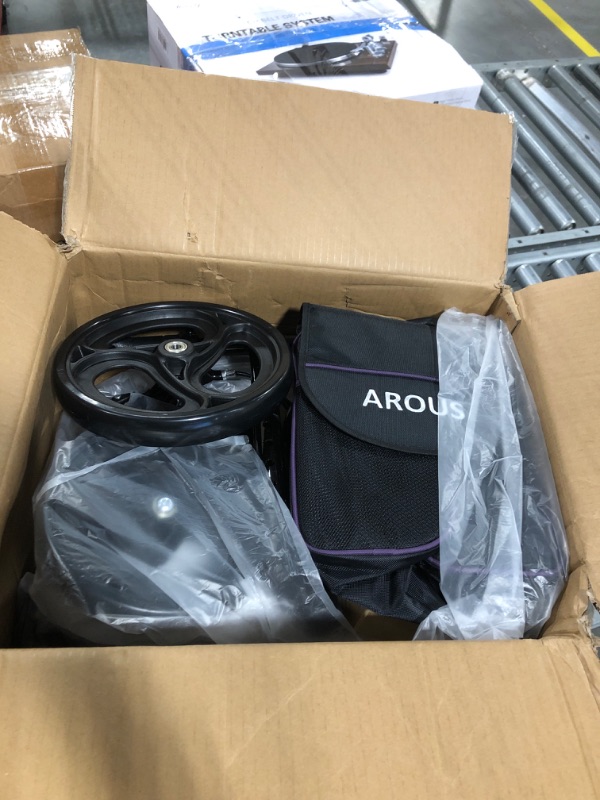 Photo 1 of BlessReach Steerable Knee Walker Deluxe Medical Scooter for Foot Injuries Compact Crutches, with Dual Rear on-Wheel Brake and Shock Absorption Under The Knee pad Purple