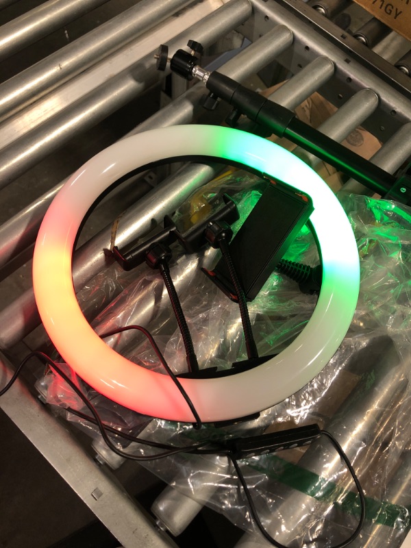 Photo 1 of Weilisi 12'' Ring Light with Stand 72'' Tall & 2 Phone Holders,38 Color Modes Selfie Ring Light with Tripod Stand,LED Ring Light for iPhone/Android,Big Ring Light for Camera,YouTube,Makeup 12'' RGB