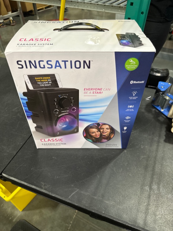 Photo 2 of Singsation Karaoke Machine - Full Karaoke System for Adults or Kids, with Wireless Bluetooth Speaker and Microphone. Works with All Karaoke Apps via Smartphone or Tablet SPKA30R