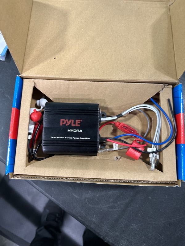 Photo 3 of Pyle Plmrmp1b 2 Channel 400 Watt Waterproof Micro Marine Amplifier