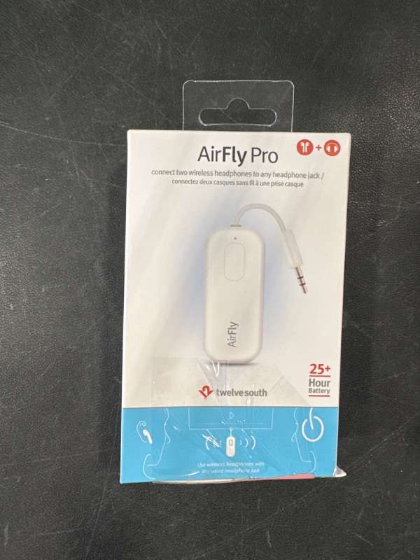 Photo 3 of Twelve South AirFly Pro Wireless Transmitter/Receiver With Audio Sharing For Up To 2 AirPods/Wireless Headphones To Any Audio Jack For Use On Airplanes, Boats Or In Gym, Home And Auto