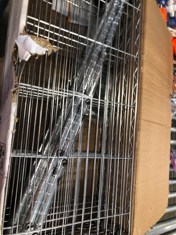 Photo 1 of 5-Tier Steel Wire Shelving Unit in Chrome (36 in. W x 72 in. H x 16 in. D)