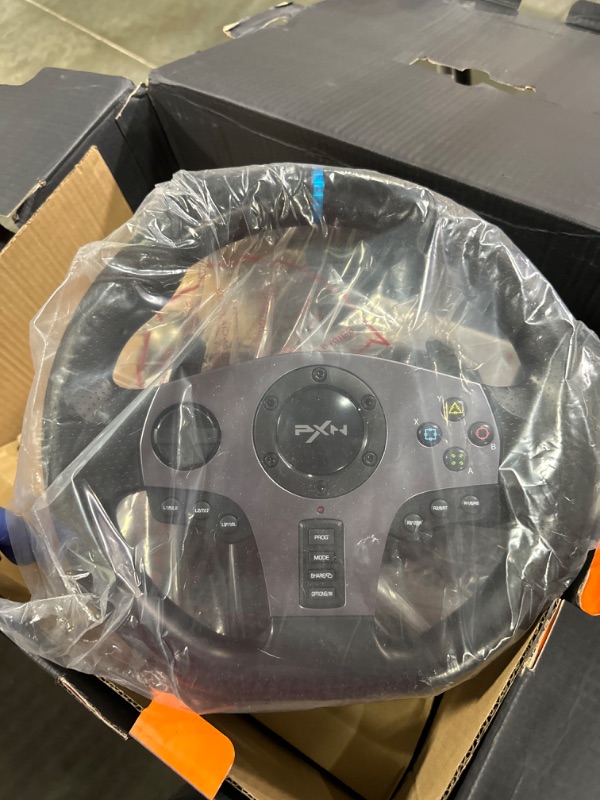 Photo 1 of PC Steering Wheel PXN V9 270/900°PS4 Steering Wheel Dual-Motor Feedback Driving with Pedals and Shifter game racing wheel for Xbox one/Xbox Series X/S PS3/PS4/N-Switch/PC