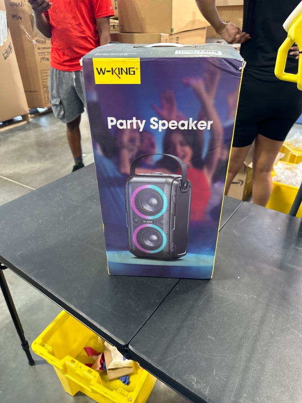 Photo 2 of W-KING 80W Bluetooth Speakers Loud, Super Rich Bass, Huge 105dB Sound Powerful Portable Wireless Outdoor Bluetooth Speaker, Mixed Color Lights, 24H Playtime, AUX, USB Playback, TF Card, Non-Waterproof