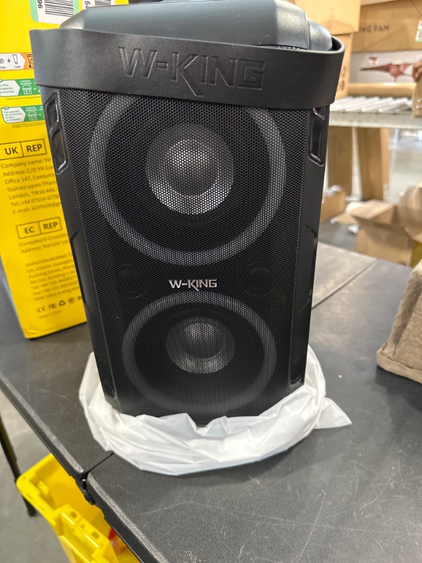 Photo 4 of W-KING 80W Bluetooth Speakers Loud, Super Rich Bass, Huge 105dB Sound Powerful Portable Wireless Outdoor Bluetooth Speaker, Mixed Color Lights, 24H Playtime, AUX, USB Playback, TF Card, Non-Waterproof