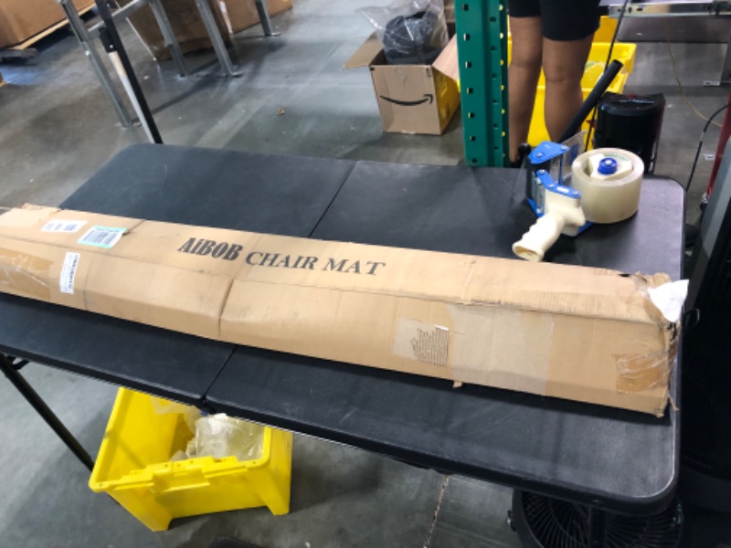 Photo 1 of AiBOB Office Chair Mat for Hardwood Floors, Heavy Duty Floor Mats for Computer Desk, Easy Glide for Chairs, Flat Without Curling, Clear Rectangle Clear