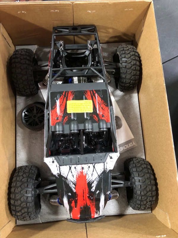 Photo 3 of YONCHER YC280 1:12 Large Remote Control Cars, RC Trucks for Adults High Speed 45+Km/h, RC Cars for Boys Age 8-12, 4WD Hobby All Terrains 4X4 Waterproof Off Road Truck, Monster Trucks 2 Batteries 1:12 Scale